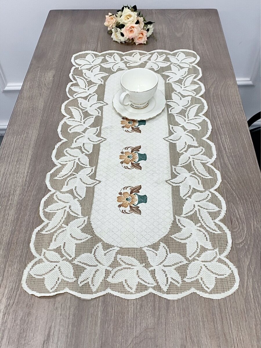 1入組盆花刺繡餐墊 - 彩色 - 查看 1
