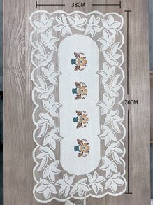 1入組盆花刺繡餐墊 - 彩色 - 查看 3