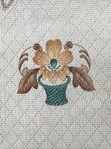 1入組盆花刺繡餐墊 - 彩色 - 查看 8