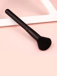 Soft Hair Big Size Powder Brush Cosmetic Brushes For Face - Black - View 2