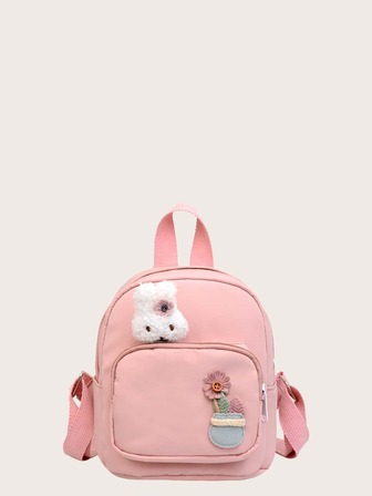 女孩卡通裝飾弧形頂部後背包