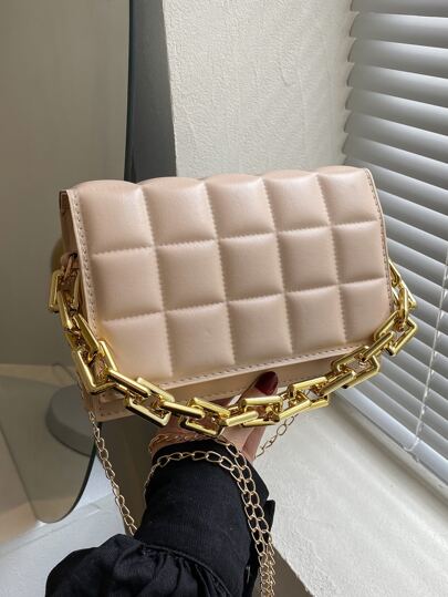 防水、輕盈、商務休閒、可折疊迷你極簡絎縫翻蓋流浪漢包適合青少年女大學生、菜鳥和白領，非常適合辦公室、大學、工作、商務、通勤