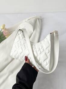 防水、輕盈、商務休閒簡約絎縫法棍包適合青少年女大學生、菜鳥和白領，非常適合辦公室、大學、工作、商務、通勤