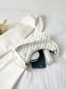 防水、輕盈、商務休閒簡約絎縫法棍包適合青少年女大學生、菜鳥和白領，非常適合辦公室、大學、工作、商務、通勤