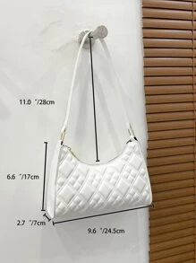 防水、輕盈、商務休閒簡約絎縫法棍包適合青少年女大學生、菜鳥和白領，非常適合辦公室、大學、工作、商務、通勤