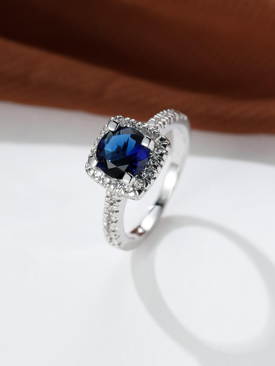 Nhẫn trang trí bằng Rhinestone & Tròn - Nhiều màu - Xem 1