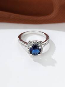 Nhẫn trang trí bằng Rhinestone & Tròn - Nhiều màu - Xem 3