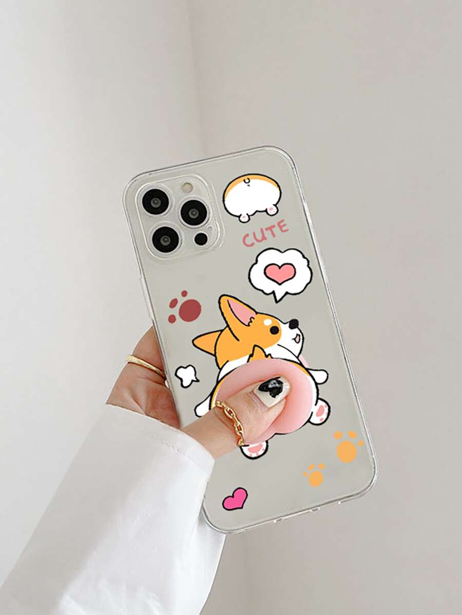 有趣的降壓指揮拇指捏戲劇犬印刷手機殼，適用於 iPhone15/15Plus/15Pro/15Promax - 彩色 - 查看 1