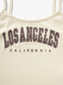 SHEIN Unity 字母圖案吊帶連衣裙和前短後長T恤 - 彩色 - 查看 8