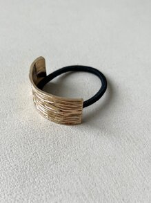 DAZY Minimalist Hair Tie Street Ponytail Holders Hair Elastics Hair Rubber Bands Scrunchies Hair Rope Elastic Hair Tie - Gold - View 7