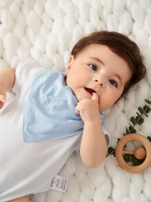 4pcs Baby Random Color Bandana Bib - Multicolor - View 2