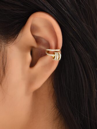 1 st Cubic Zirconia Dekor Ear Cuff Kopparsmycken