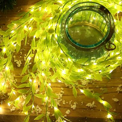 100LED Bắt chước Lá cây Nàng tiên String Đối với Trang trí phòng , Phòng ngủ , Tiệc sinh nhật , Lễ cưới , Trong nhà Sân vườn , Bốn Trang trí Món quà , Nhà Vật trang trí