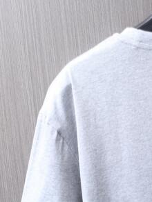 Manfinity Hypemode Men Cartoon Face Print Tee - Light Grey - View 3