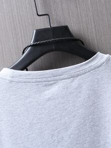 Manfinity Hypemode Men Cartoon Face Print Tee - Light Grey - View 5