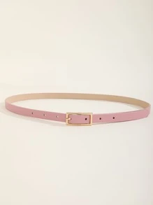 1 件女士休闲优雅金扣百搭浅色可爱甜美装饰腰带，适合连衣裙、牛仔裤、裤子日常使用秋季、秋季、万圣节 - 粉色 - 查看 4
