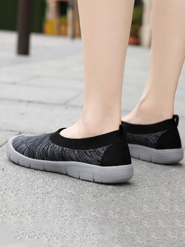 black crochet slip on shoes
