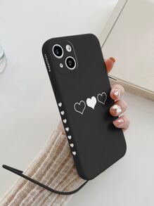 带手机吊饰 Tpu 边缘印花手机壳，带手带，兼容 Iphone 7plus、Iphone X、Iphone Xr、Iphone Xs Max、Iphone 11、Iphone 11 Pro、Iphone 11 Pro Max、Iphone 12、Iphone 12 Pro、Iphone 12 Pro Max、Iphone 13、Iphone 13 Pro、Iphone 13 Pro Max、Iphone 15、Iphone 15 Pro、Iphone 15 Pro Max、Iphone 14、Iphone 14 Pro、Iphone 14 Pro Max 和三星系列，兼容 IPhone15/15Plus/15Pro/15Promax - 黑色 - 查看 3