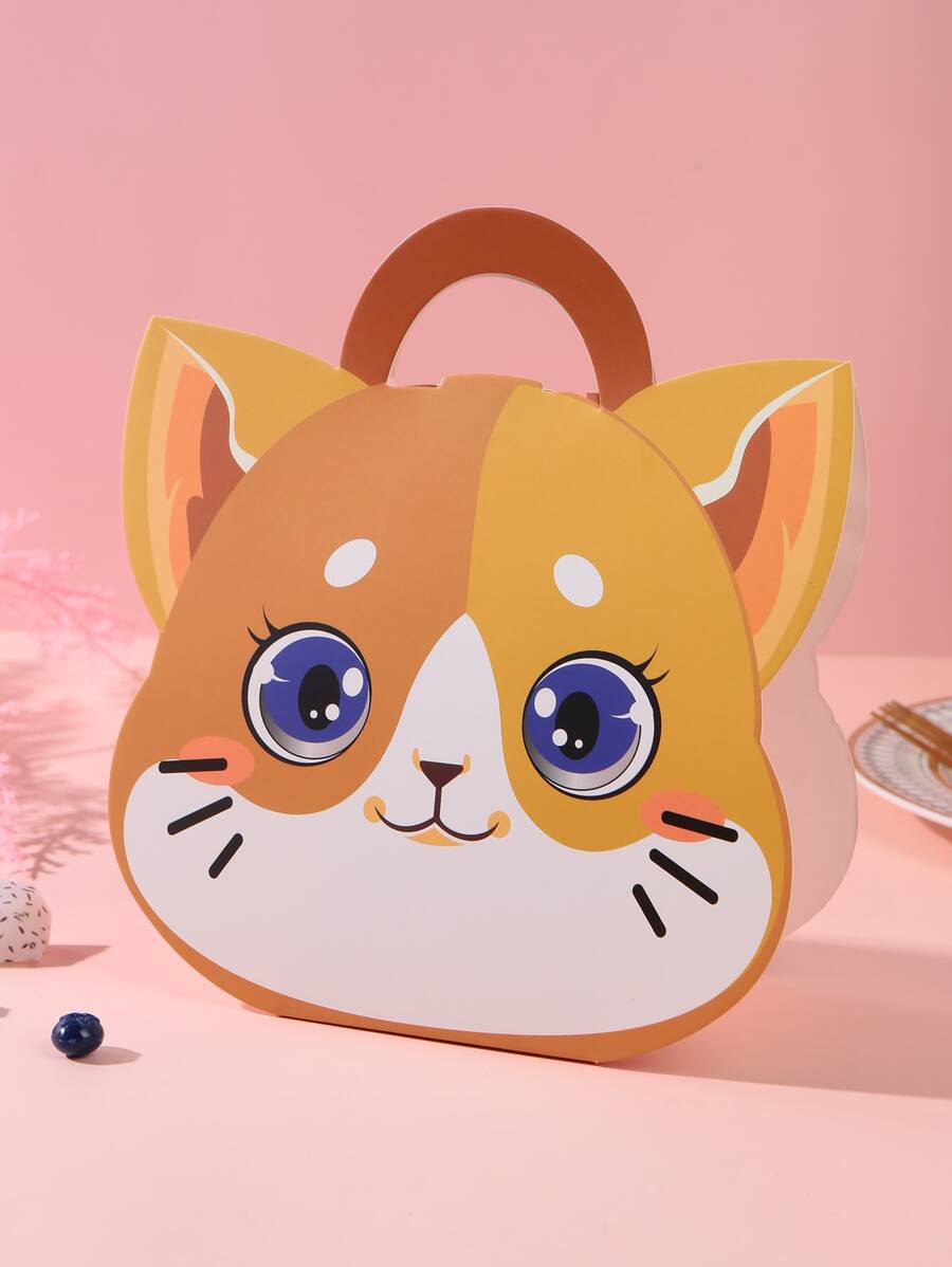 1 pieza Caja de regalo con diseño de gato de dibujos animados - Multicolor - Ver 1