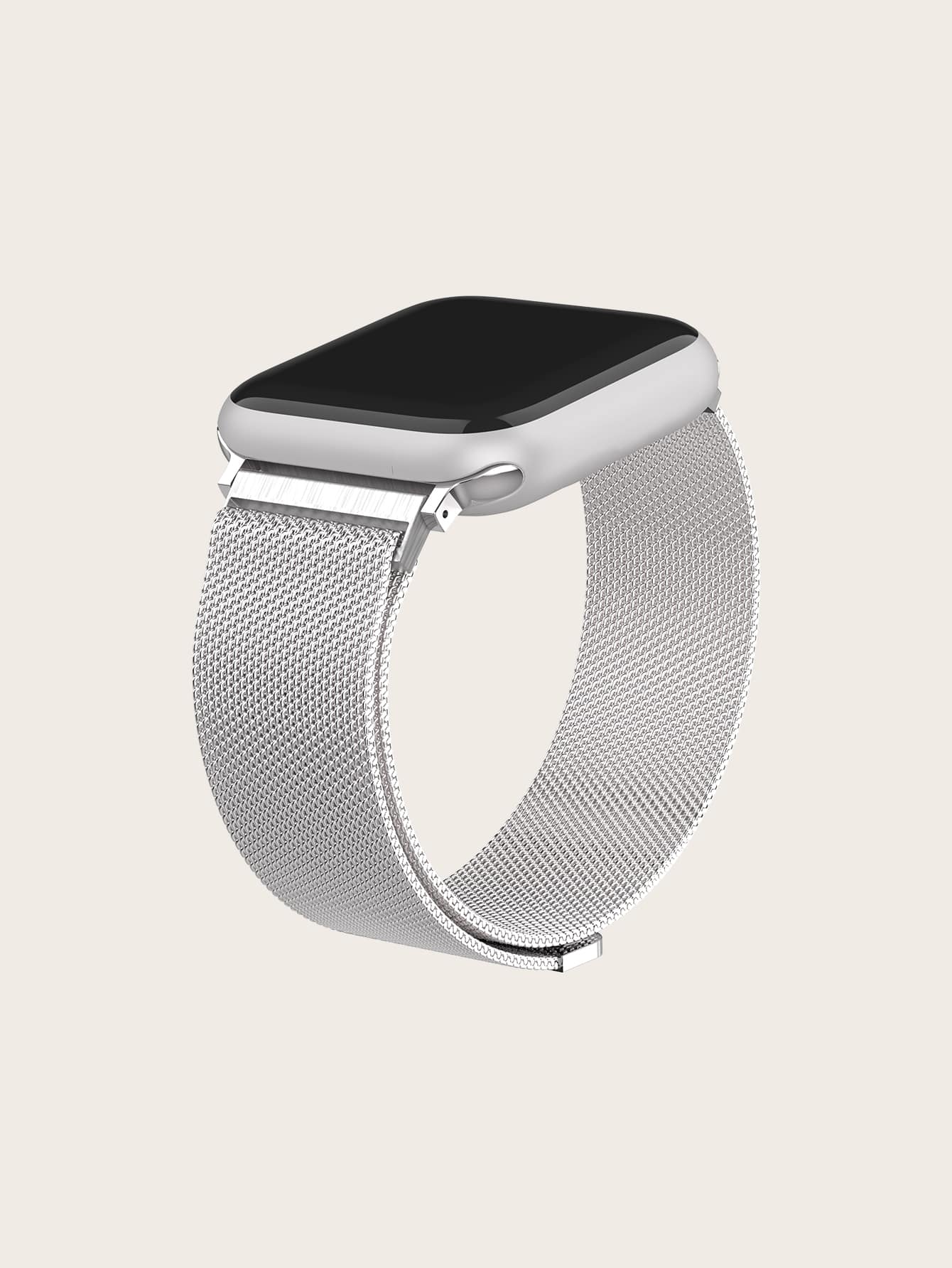 Milanese Magnetic Watch Band compatible with apple 1-9 And Samsung Smart Watch - Silver - View 1