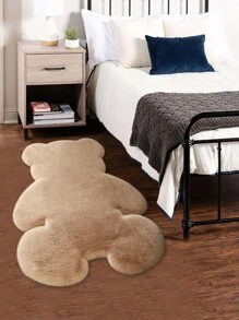 Bear Shaped Fluffy Rug
