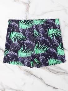 Manfinity KASUA Hombres Shorts de natación con estampado tropical pierna cuadrada - Multicolor - Ver 2