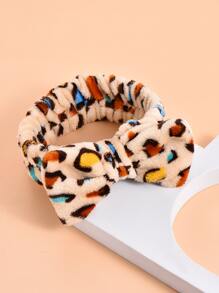 Leopard Print Bath Headband - Multicolor - View 1