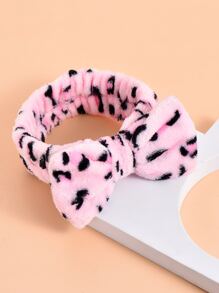 1 Băng đô tắm bằng lông cừu san hô, Băng đô rộng vành có họa tiết da báo dễ thương dùng để trang điểm và tắm, Trang trí phòng tắm mùa thu và đông Trang trí mùa thu trở lại trường - Nhiều màu - Xem 8