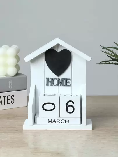 1 pieza en forma de casa Decoración Calendario