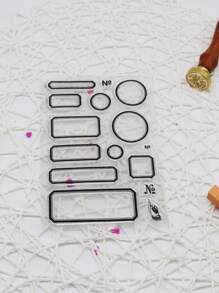 1入組幾何樣式郵票 - 無色 - 查看 2