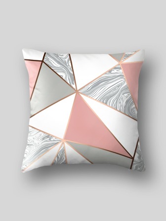 Geometric Pattern Cushion Cover Without Filler, Modern Polyester Throw Pillowcase For Home Decor