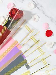 10pcs Random Color Flower Wrapping Paper - Multicolor - View 5