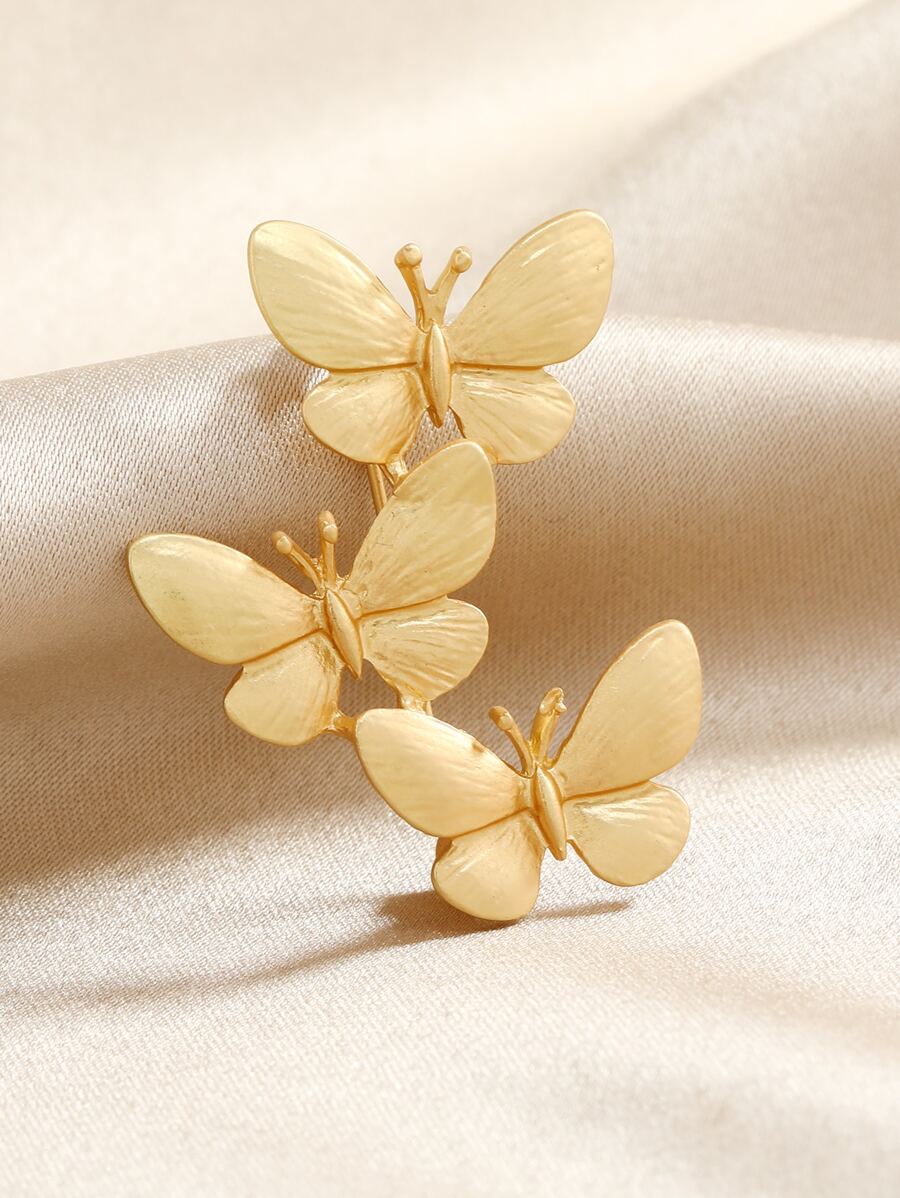 Butterfly Design Brooch - Multicolor - View 1