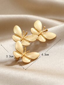 Butterfly Design Brooch - Multicolor - View 4