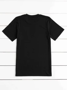 Plus Pineapple Print Tee - Black - View 2