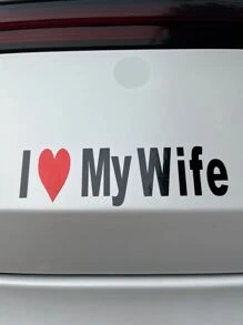 Adhesivo para coche con estampado de letra - Multicolor - Ver 4