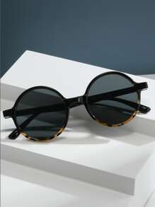 Kính thời trang gọng tròn cho kỳ nghỉ hè trên bãi biển, ngoài trời, du lịch - màu đen - Xem 1