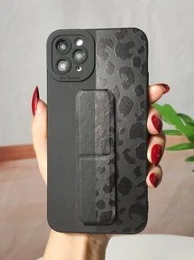 Leopard Phone Case With Magnetic Holder Compatible With iPhone15/15Plus/15Pro/15Promax