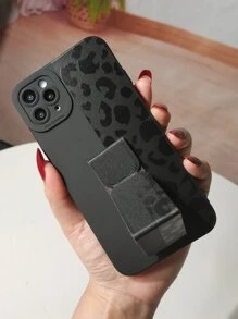 Leopard Phone Case With Magnetic Holder Compatible With iPhone15/15Plus/15Pro/15Promax