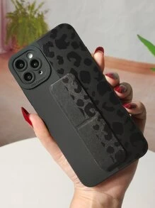 Leopard Phone Case With Magnetic Holder Compatible With iPhone15/15Plus/15Pro/15Promax