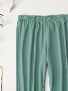 Mulvari Plus Figure Batwing Sleeve Tee & Trousers - Multicolor - View 7