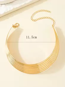 Minimalist Geometric Choker - Yellow Gold - View 4