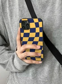 Twisted Checkered Phone Case Compatible With iPhone15/15Plus/15Pro/15Promax - Multicolor - View 1
