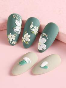 FULL BEAUTY 2sheets Flower Print Nail Art Sticker Nail Stickers DIY - Multicolor - View 4