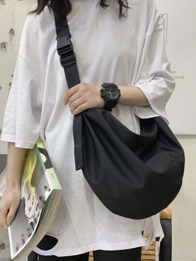 Lightweight,Classic,Casual Fashionable,Minimalist,Unisex,Sporty Minimalist Large Capacity Hobo Bag Dumpling Bag Women's Crossbody Canvas Bag Vintage Niche Desi For Teen Girls Women College Students,Rookies & White-collar Workers Perfect for Office,Work ,Business,Commute,Outdoors, Travel, Outings,Shopping, Holiday, Beach,Vacation