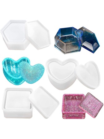 6pcs Geometric Shaped Silicone Mold