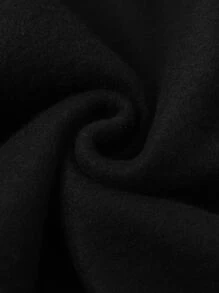 Manfinity Homme Loose Fit Men's Deer & Slogan Graphic Thermal Pullover - Black - View 4