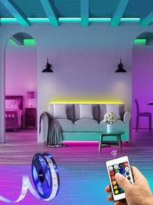 SHEIN BASIC LIVING 1pc 24 Key 5M Multicolored Strip Light With Remote Control