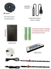 1入組5m150Led聰明RGB燈條適用於氛圍裝飾用品在臥室,房間和派對