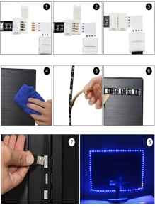 1入組5m150Led聰明RGB燈條適用於氛圍裝飾用品在臥室,房間和派對